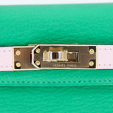 Herm�s Kelly Mini II HSS Menthe/Mauve Pale Ch√®vre Leather Permabrass Hardware