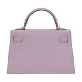 Herm�s Kelly Mini II Mauve Pale Epsom Leather PHW