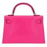 Herm�s Kelly Mini II Rose Pop Ch√®vre Leather PHW
