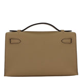 Herm�s Kelly Pochette Beige Marfa Swift Leather Gold Hardware