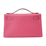 Herm�s Kelly Pochette Rose Azalee Swift Leather PHW