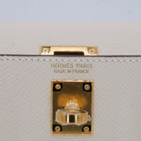 Hermès Mini Kelly II Nata Epsom Leather GHW